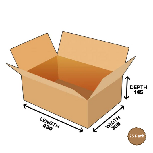 Rectangular Box 430x305x145mm 19.0L (25 Boxes) 5B-190