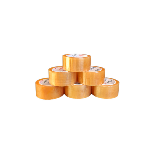 Packing Tape 48mm x 75m Clear 6 Pack